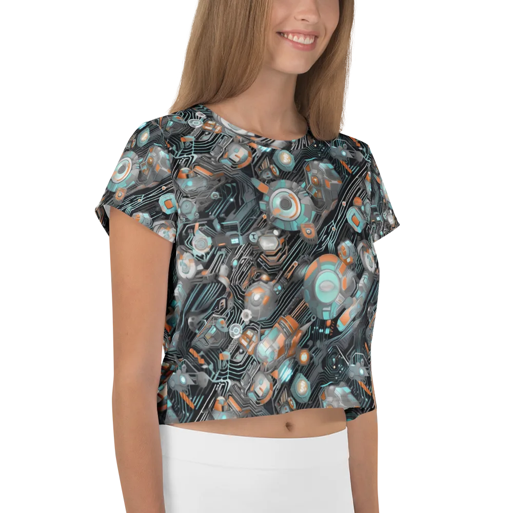 Circuit Nebula on Crop Tee — Right