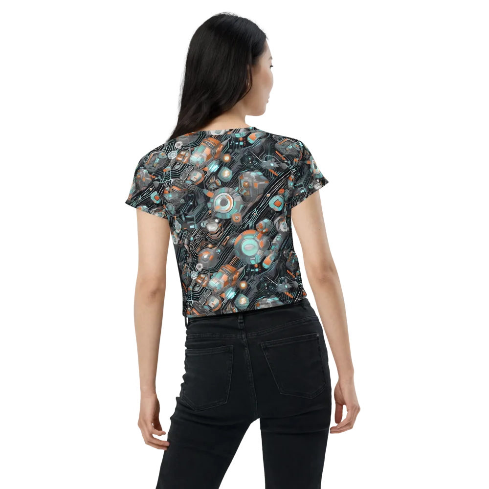 Circuit Nebula on Crop Tee — Back
