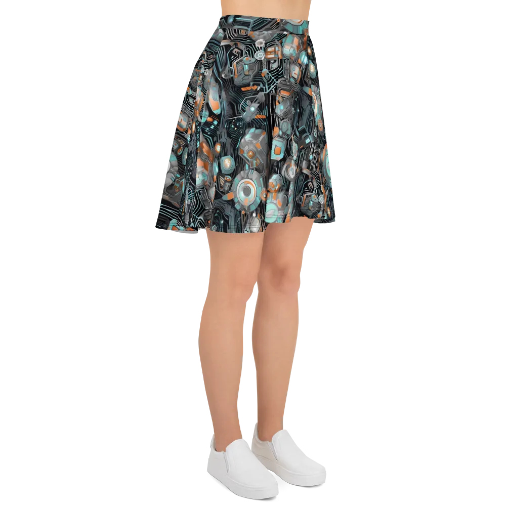 Circuit Nebula on Skater Skirt — Right