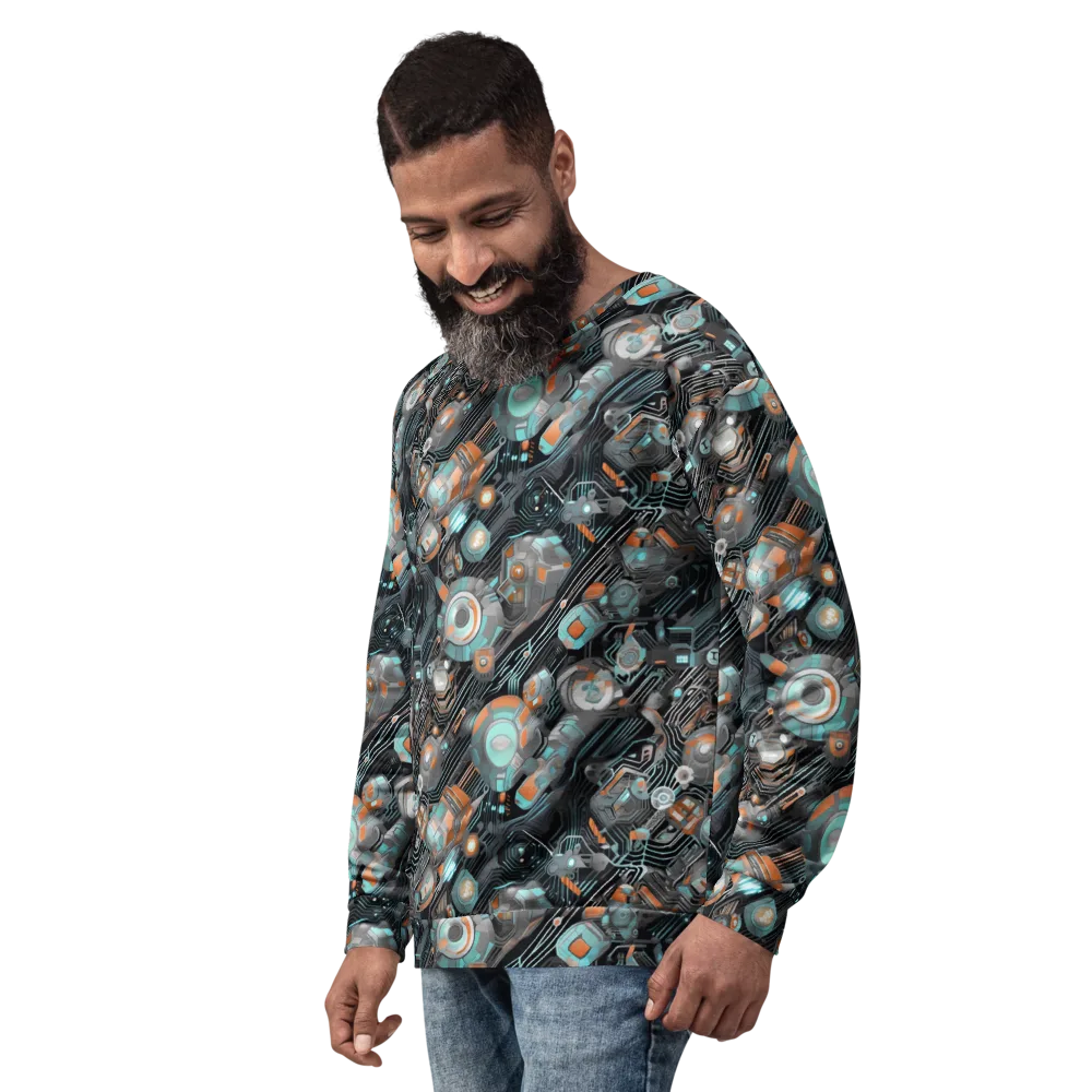 Circuit Nebula on Sweatshirt — Left Front