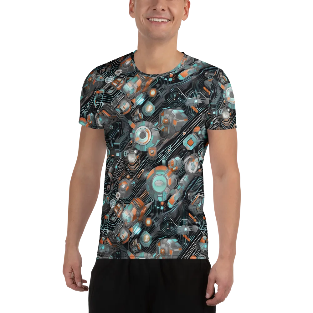 Circuit Nebula on Men's Athletic T-Shirt — Front