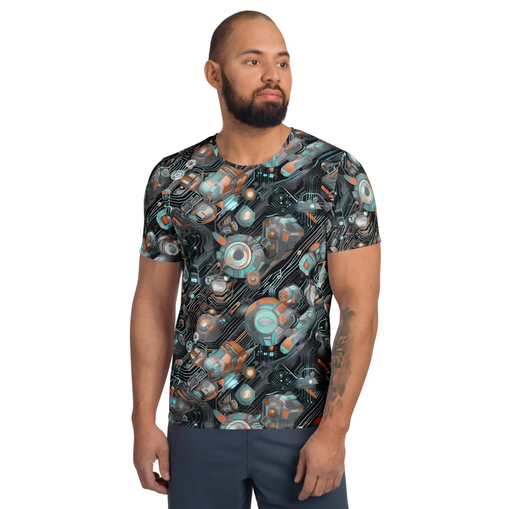 Circuit Nebula on Men's Athletic T-Shirt — Front