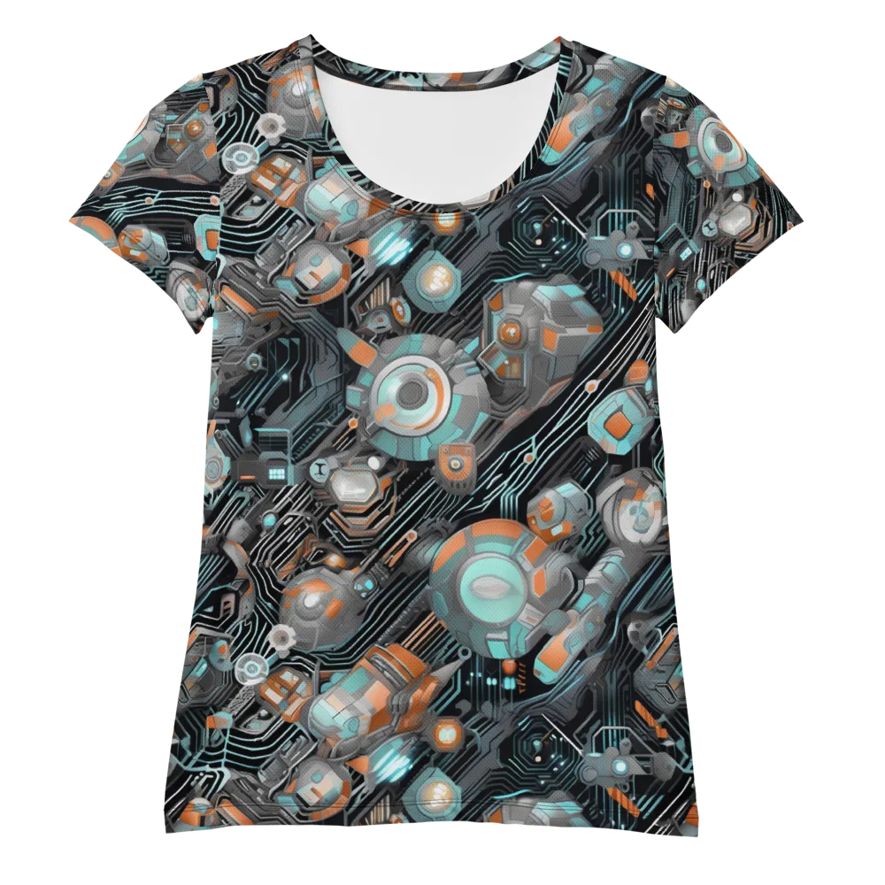 Circuit Nebula on Women's Athletic T-Shirt — Front