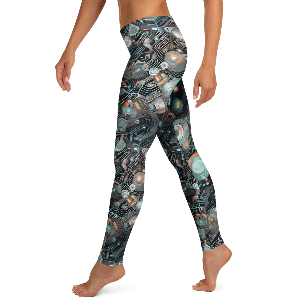Circuit Nebula on Leggings — Left
