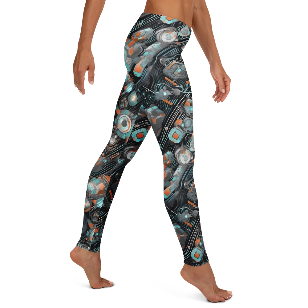 Circuit Nebula on Leggings — Right