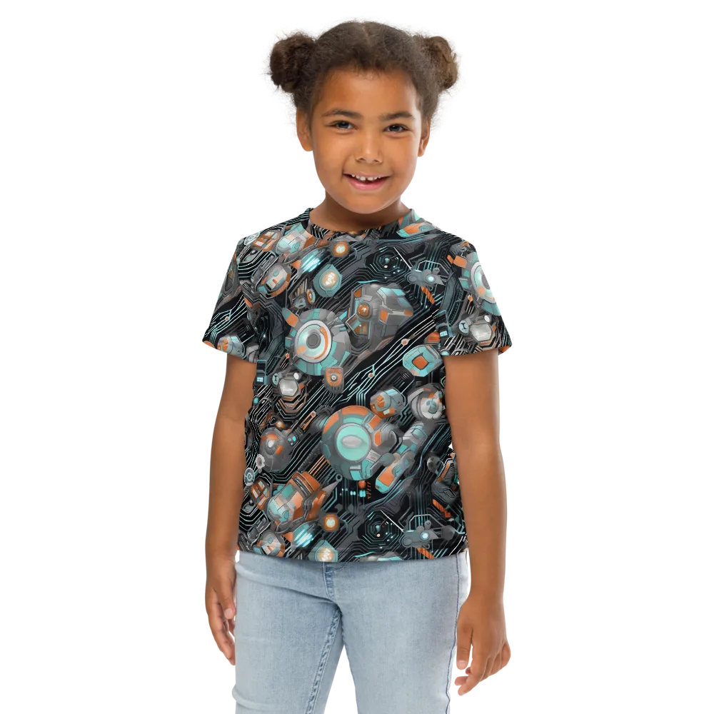 Circuit Nebula on Kids Crew Neck T-Shirt — Front