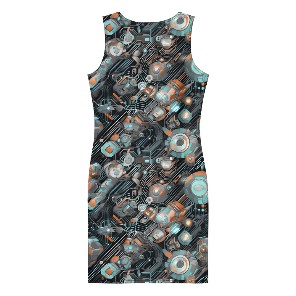Circuit Nebula on Bodycon Dress — Back