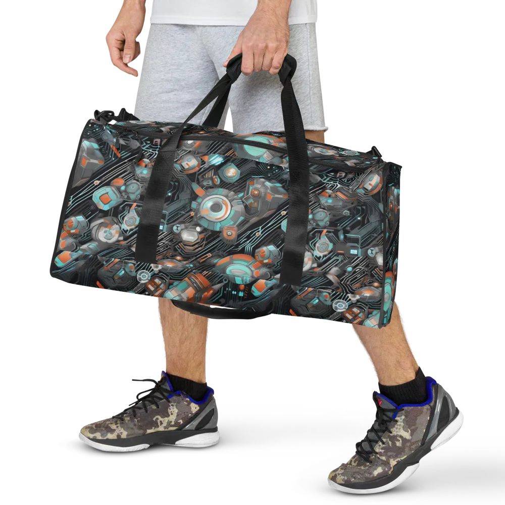 Circuit Nebula on Duffle Bag — Front