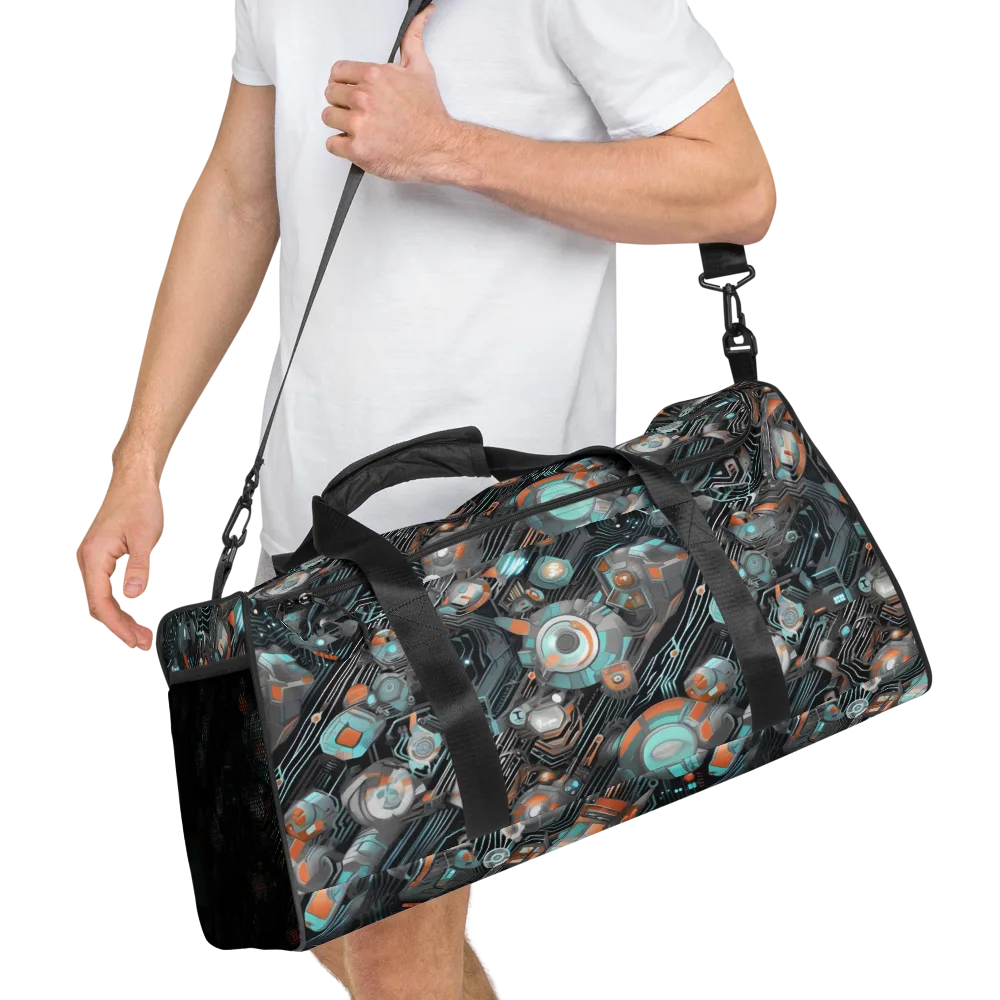 Circuit Nebula on Duffle Bag — Right Front