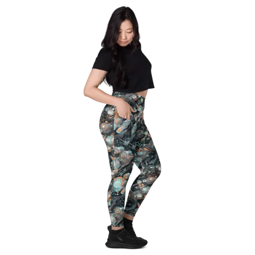 Circuit Nebula on a Leggings with Pockets