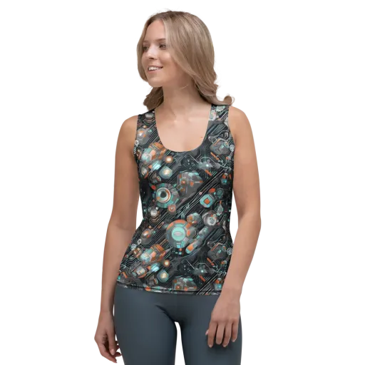 Circuit Nebula on a Women's Tank Top