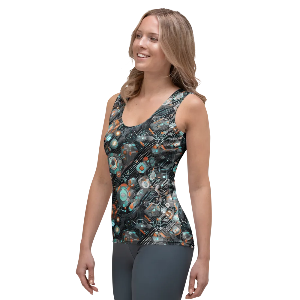 Circuit Nebula on Women's Tank Top — Left Front