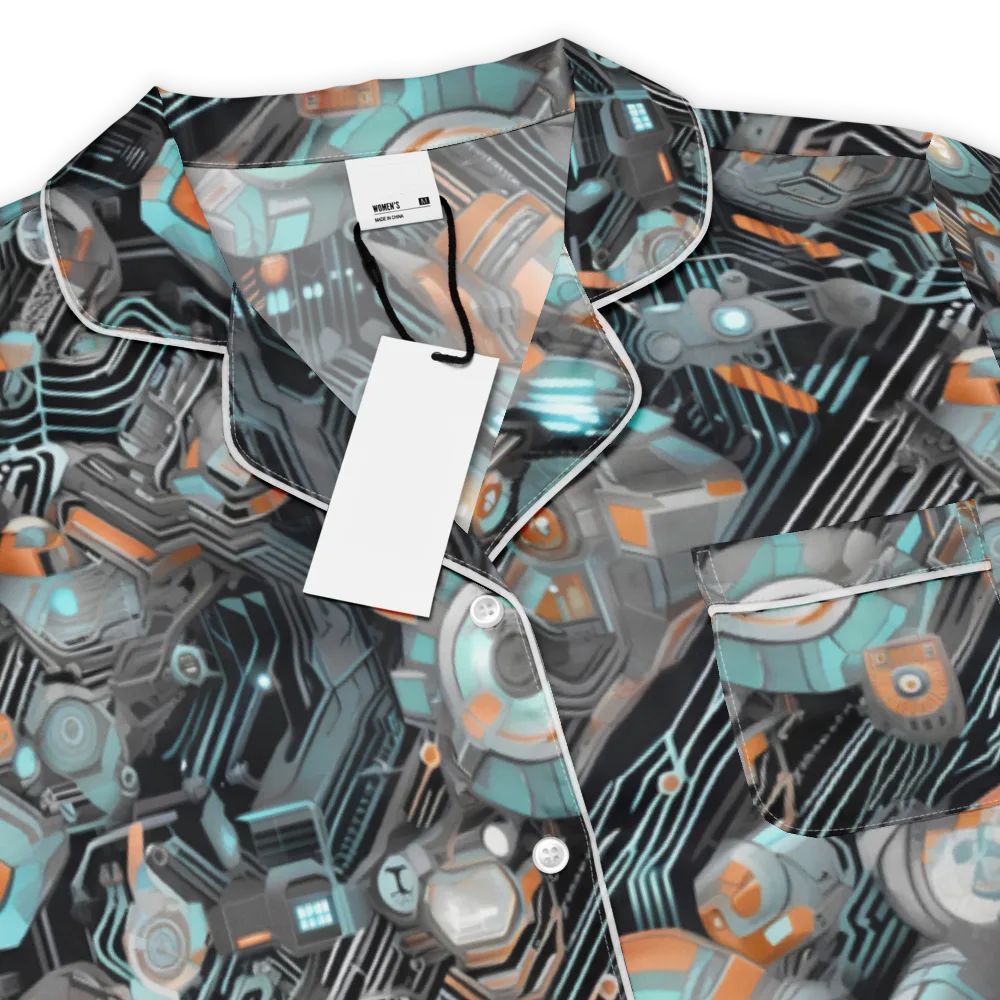 Circuit Nebula on Women's Short Sleeve Pajama Top — Product details