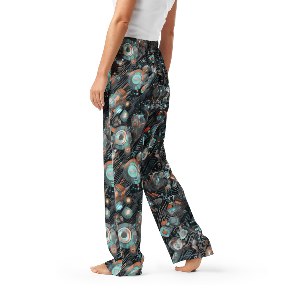 Circuit Nebula on Women's Pajama Pants — Left