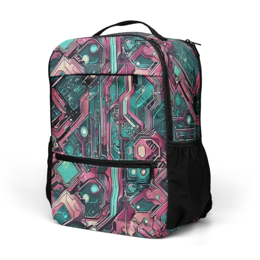 Magenta Mainframe on a Utility Backpack