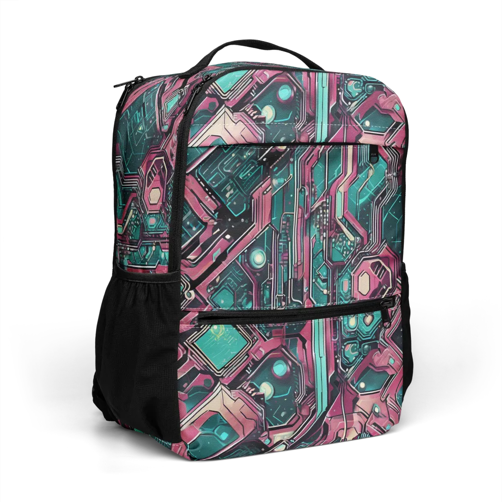 Magenta Mainframe on Utility Backpack — Right Front
