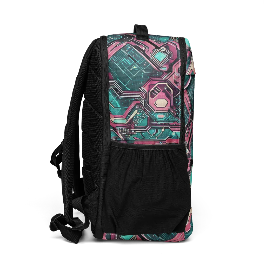 Magenta Mainframe on Utility Backpack — Right