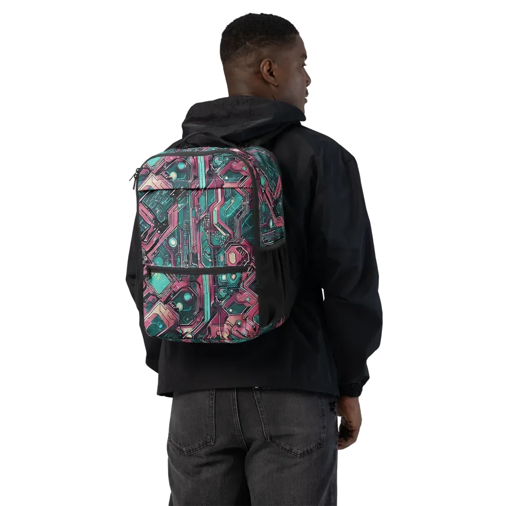 Magenta Mainframe on Utility Backpack — Back