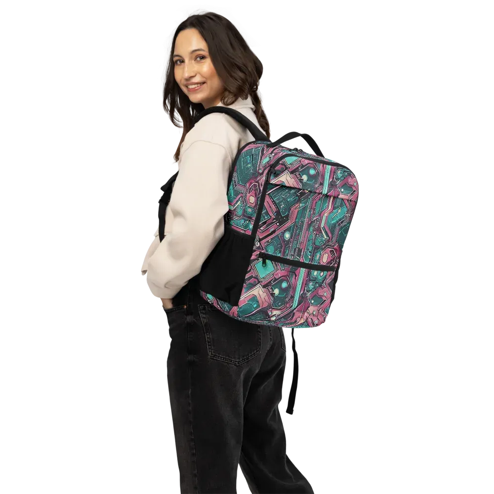 Magenta Mainframe on Utility Backpack — Back