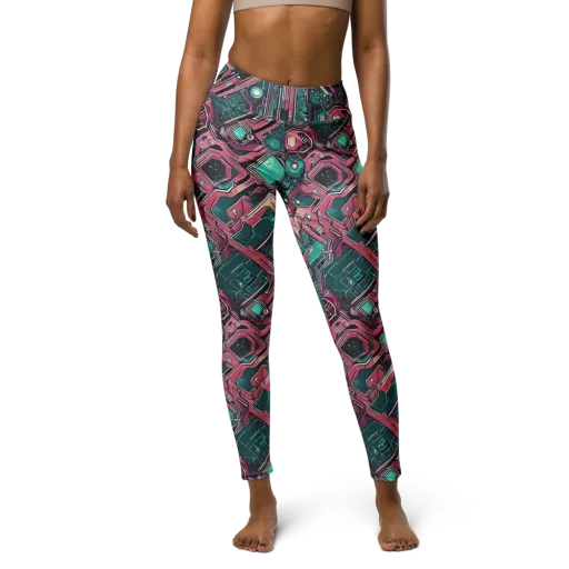 Magenta Mainframe on a Yoga Leggings