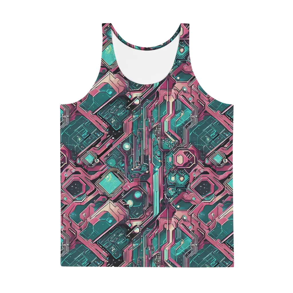 Magenta Mainframe on Men's Tank Top — Front