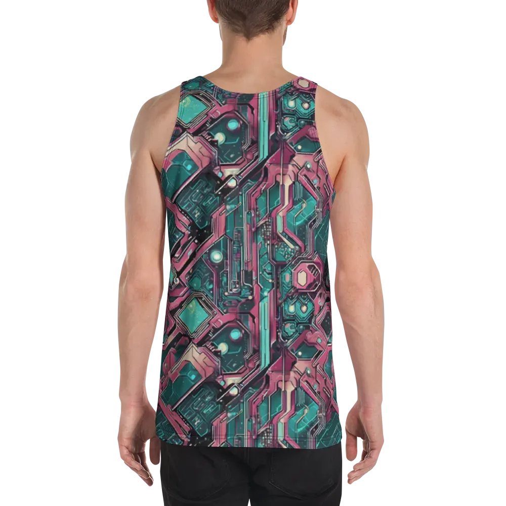 Magenta Mainframe on Men's Tank Top — Back