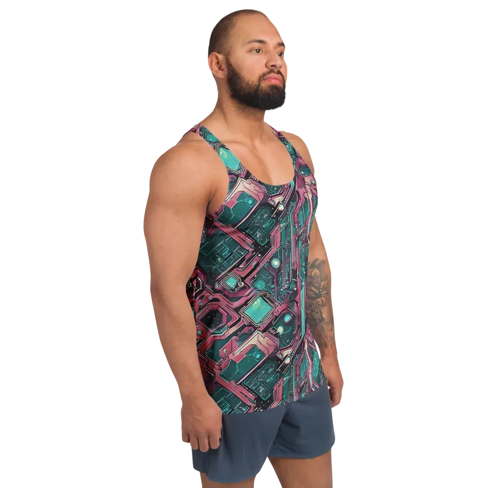 Magenta Mainframe on Men's Tank Top — Right Front