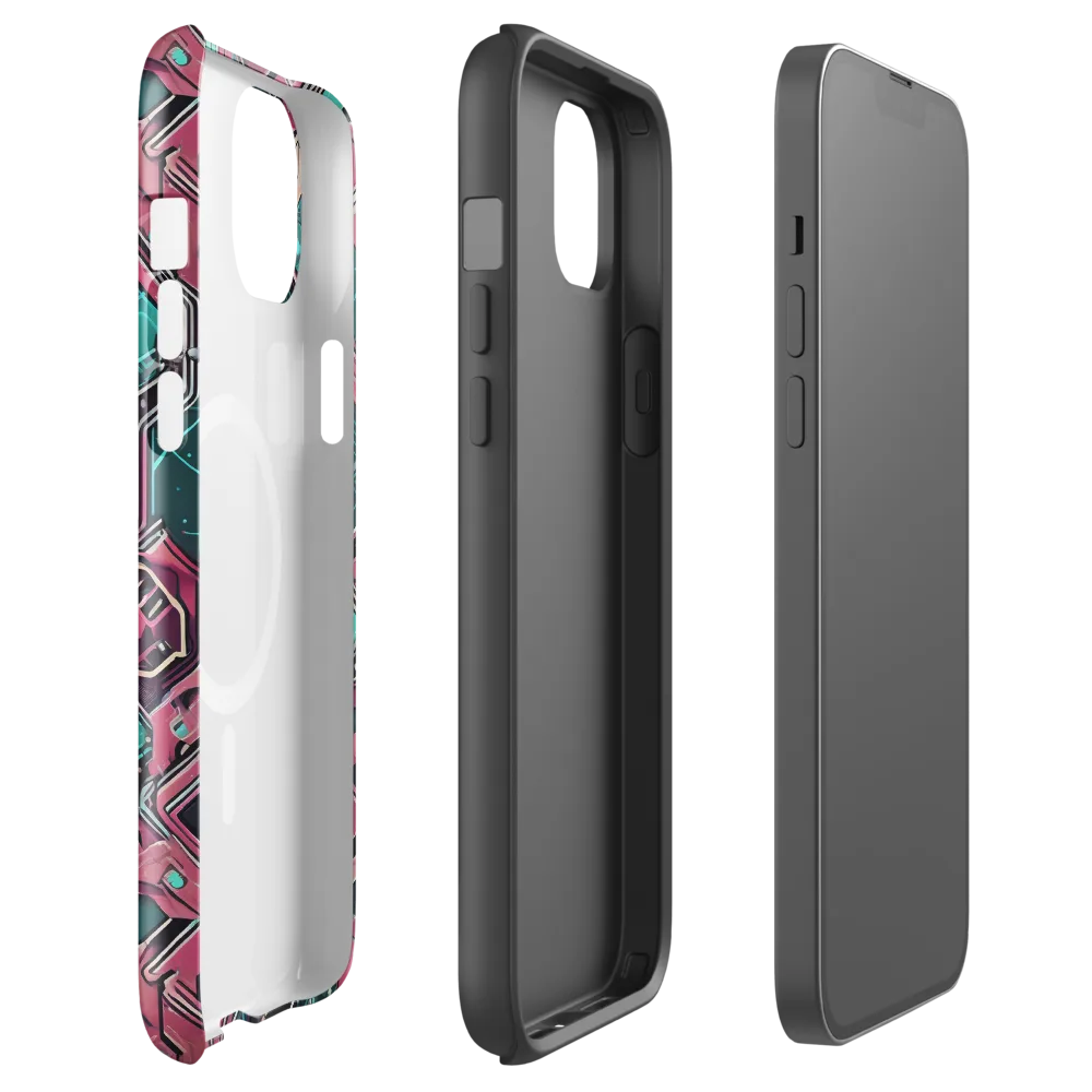 Magenta Mainframe on MagSafe Tough Case for iPhone® — Front