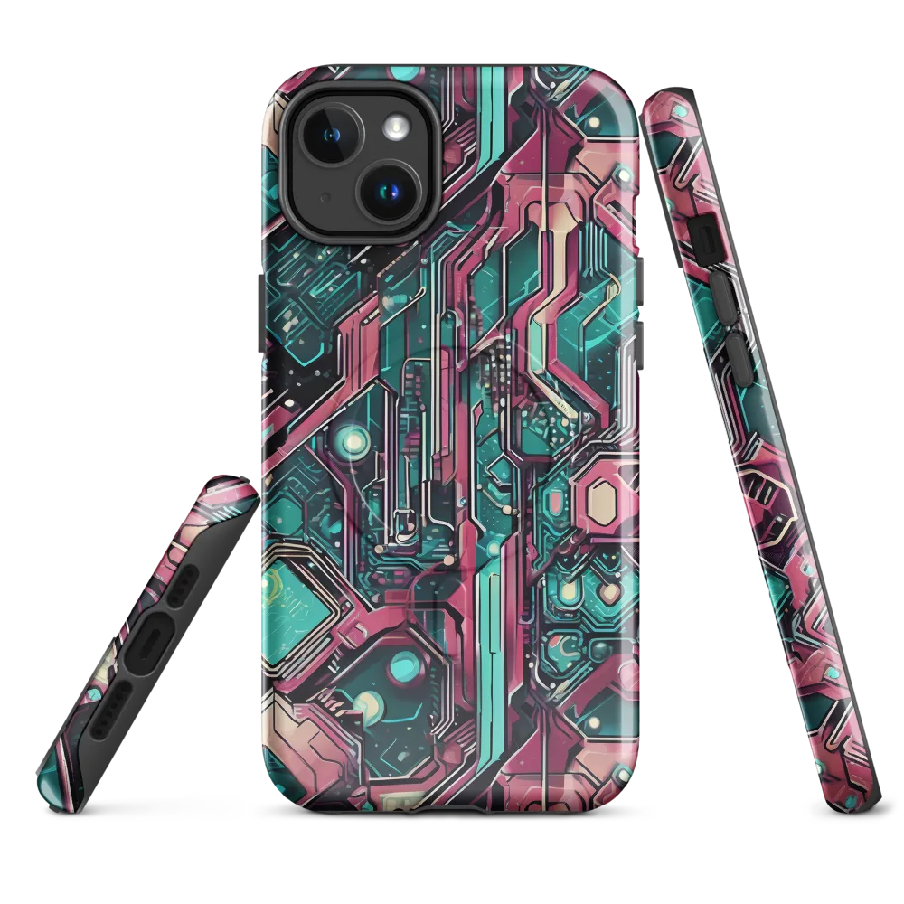 Magenta Mainframe on MagSafe Tough Case for iPhone® — Front