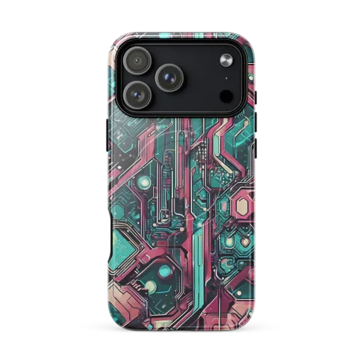 Magenta Mainframe on a MagSafe Tough Case for iPhone®