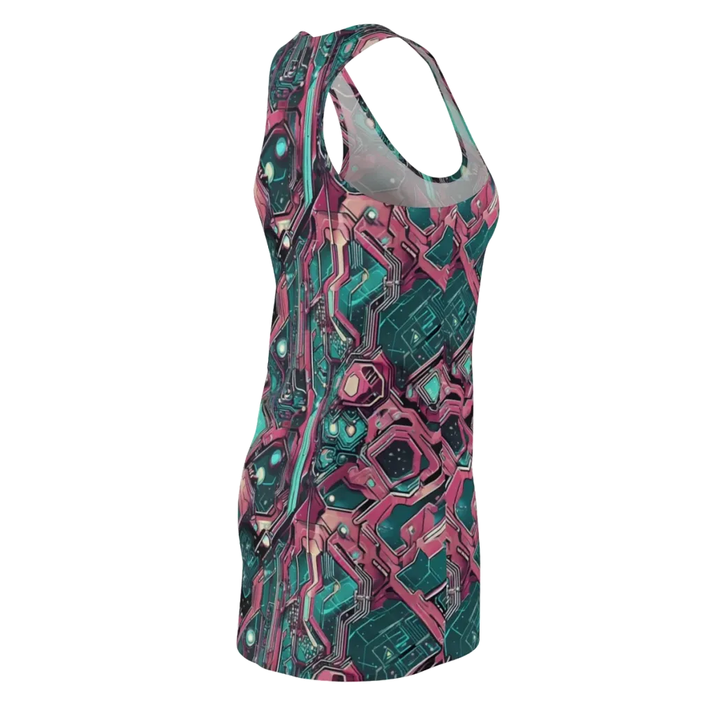 Magenta Mainframe on Racerback Dress — Back Side