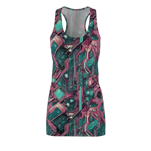 Magenta Mainframe on a Racerback Dress