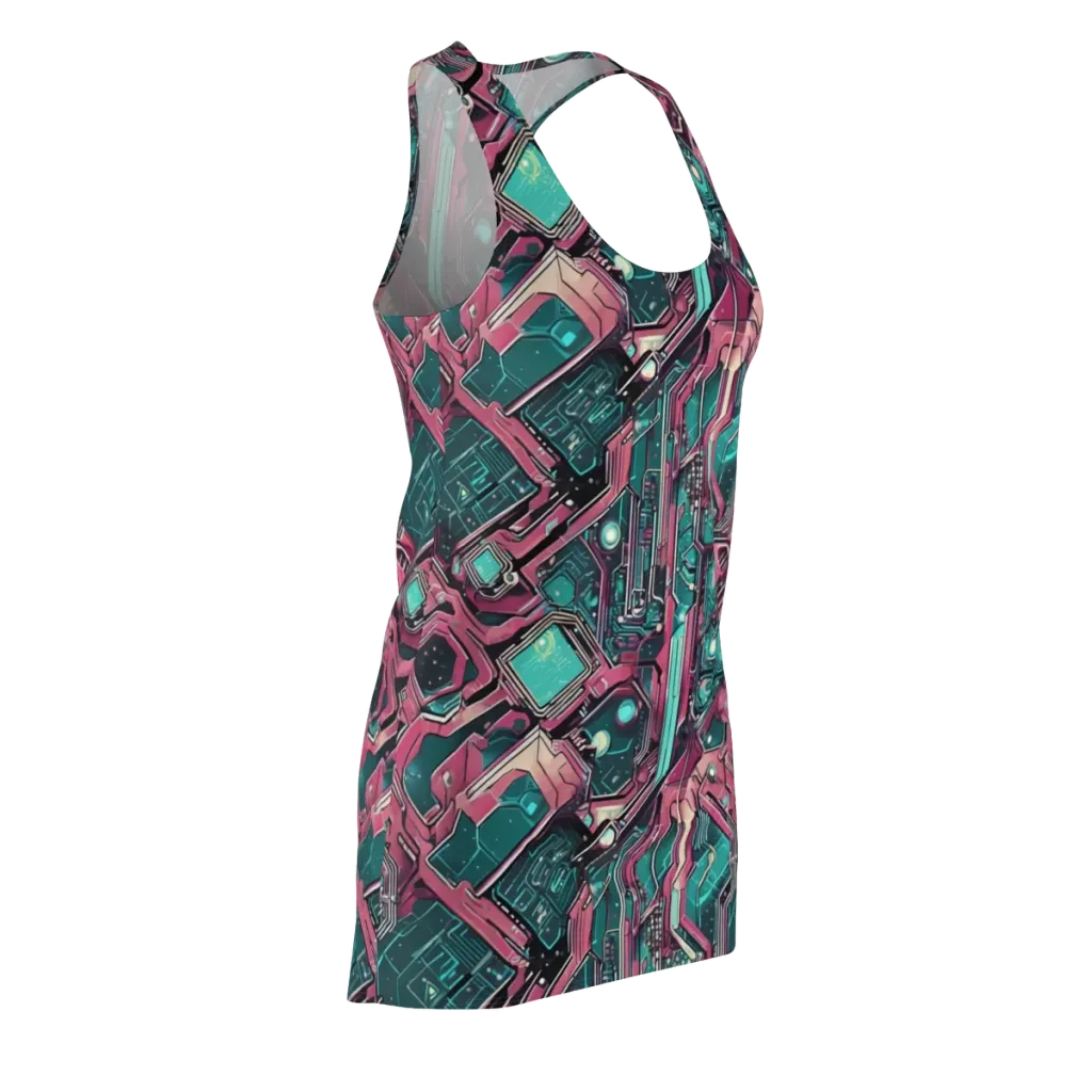 Magenta Mainframe on Racerback Dress — Front Side