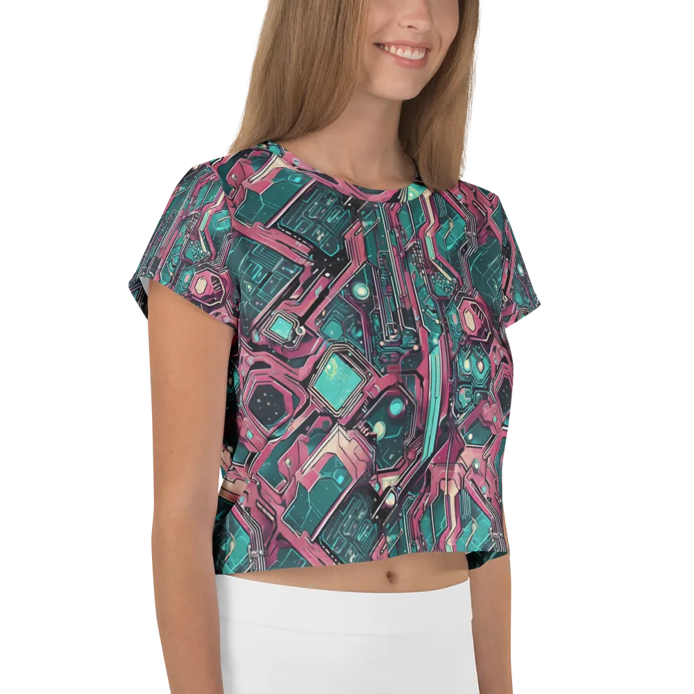 Magenta Mainframe on Crop Tee — Right