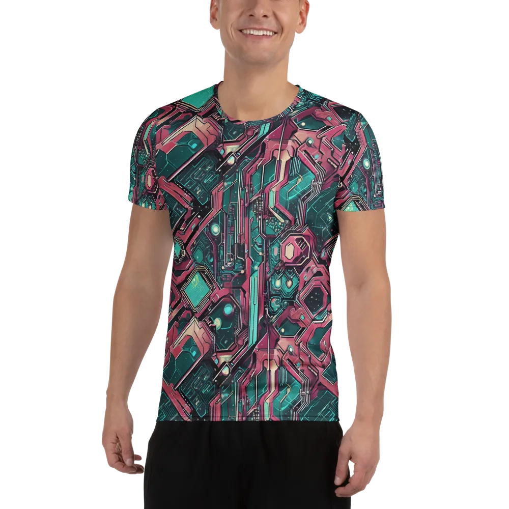 Magenta Mainframe on Men's Athletic T-Shirt — Front
