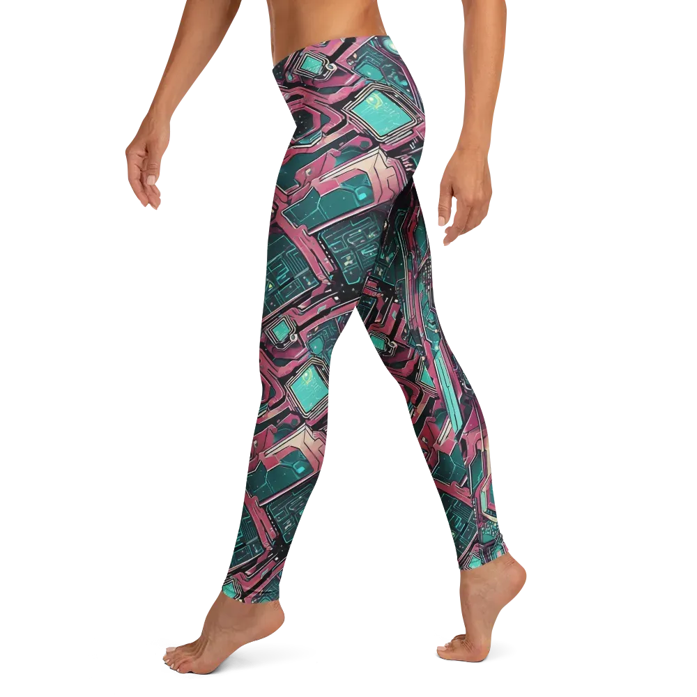Magenta Mainframe on Leggings — Left