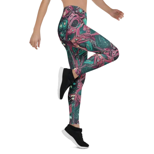 Magenta Mainframe on a Leggings