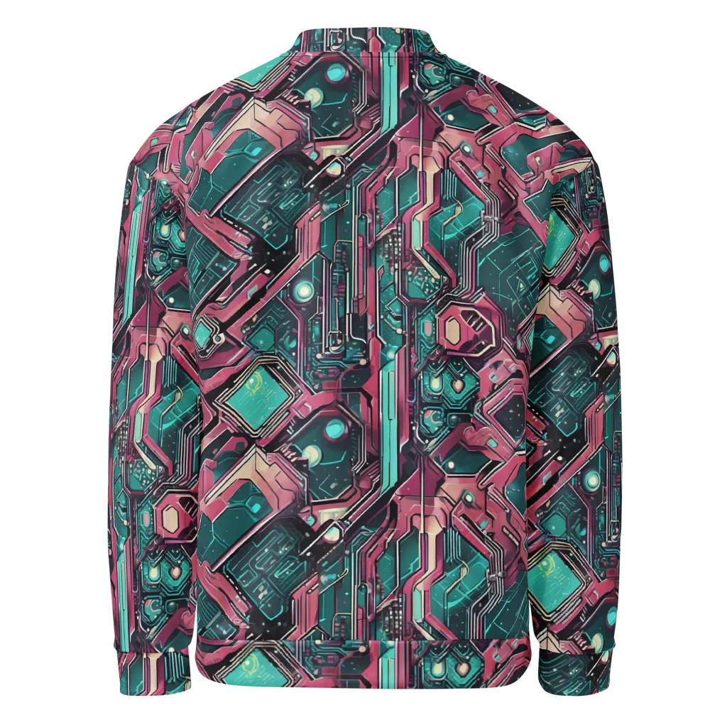 Magenta Mainframe on Bomber Jacket — Back