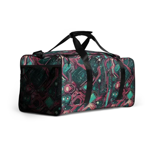 Magenta Mainframe on a Duffle Bag