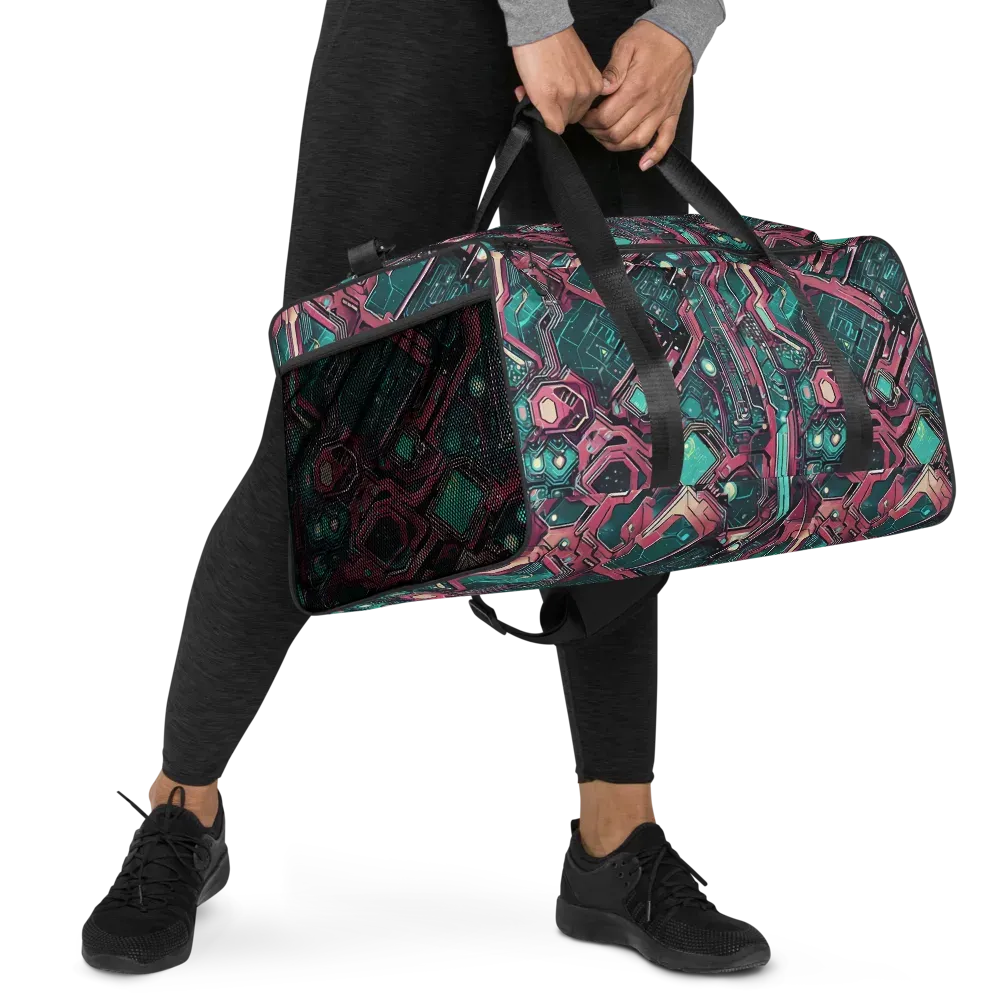 Magenta Mainframe on Duffle Bag — Right Front