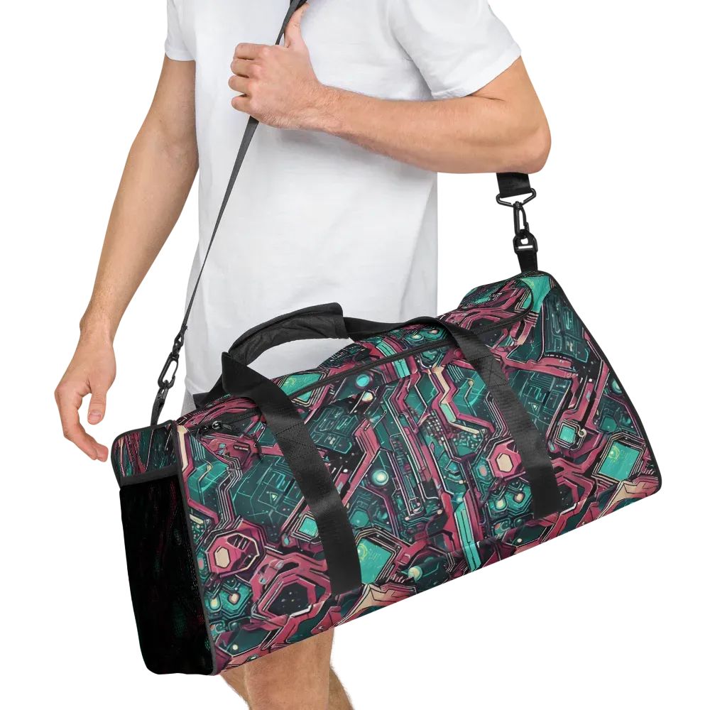Magenta Mainframe on Duffle Bag — Right Front