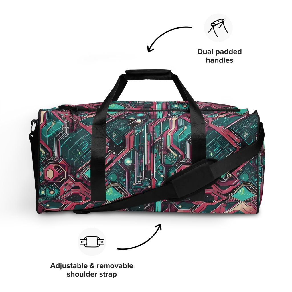 Magenta Mainframe on Duffle Bag — Front
