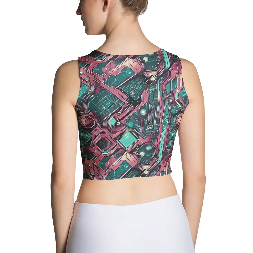 Magenta Mainframe on Crop Top — Back