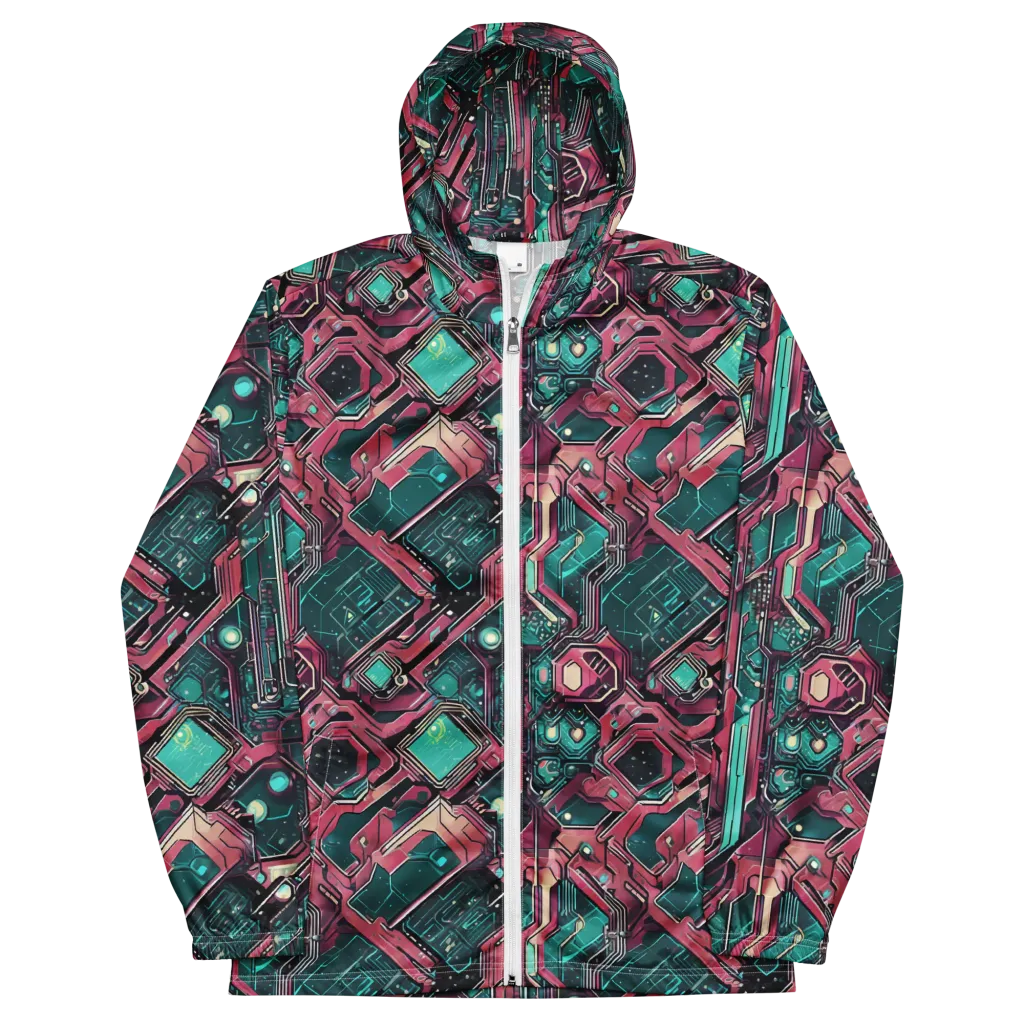 Magenta Mainframe on Men's Windbreaker — Front