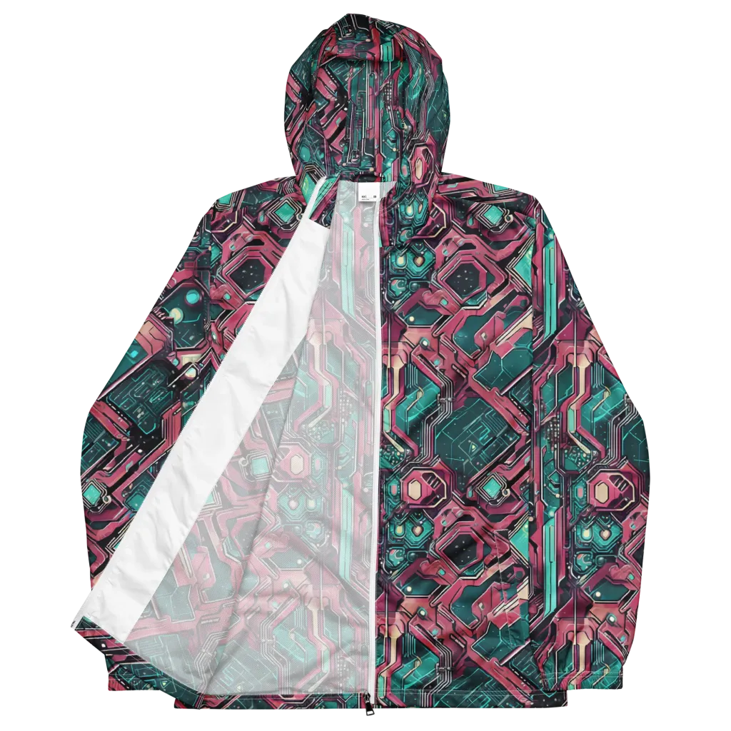 Magenta Mainframe on Men's Windbreaker — Front