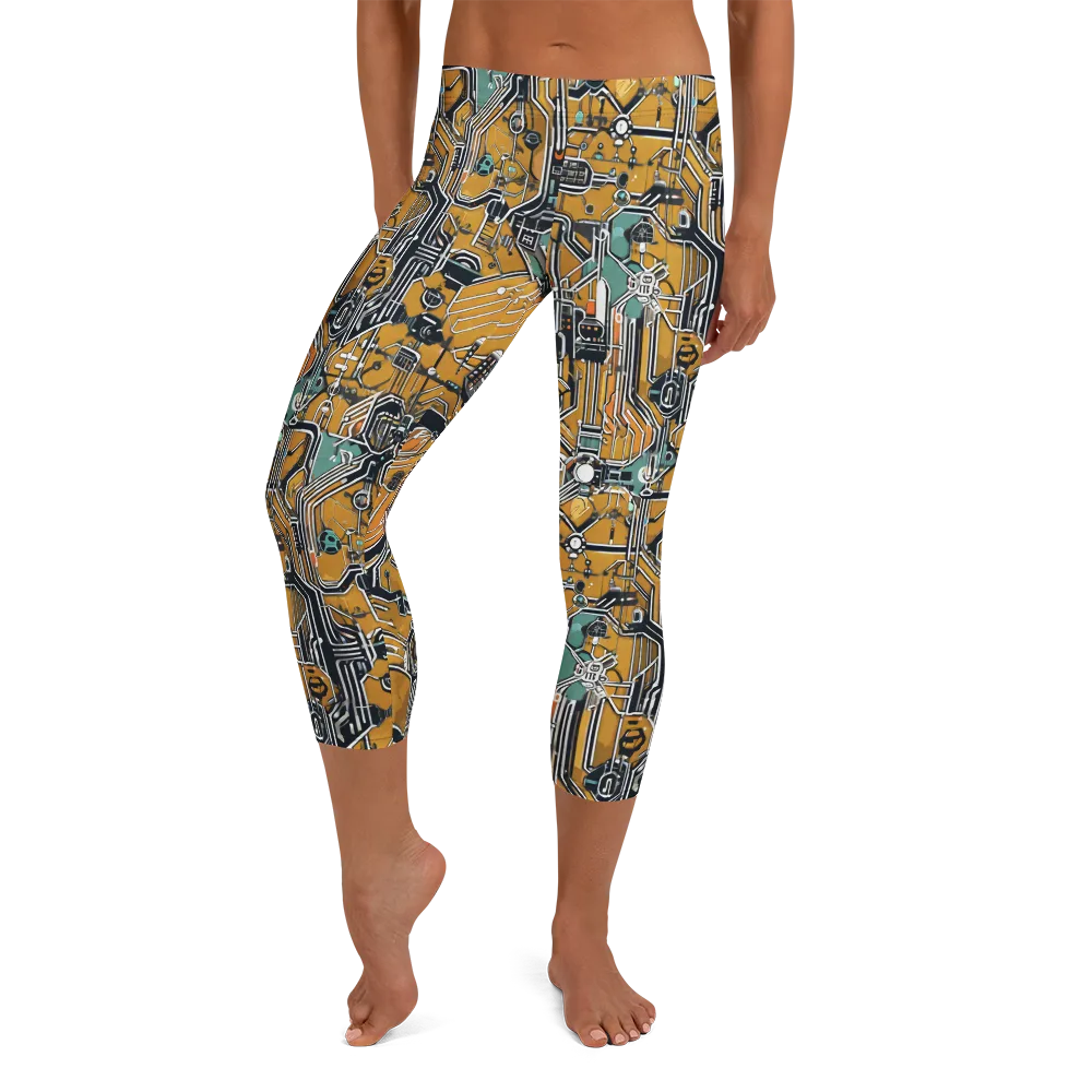 Copper Circuitry on Capri Leggings — Front