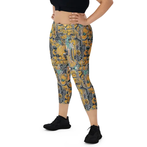 Copper Circuitry on a Capri Leggings