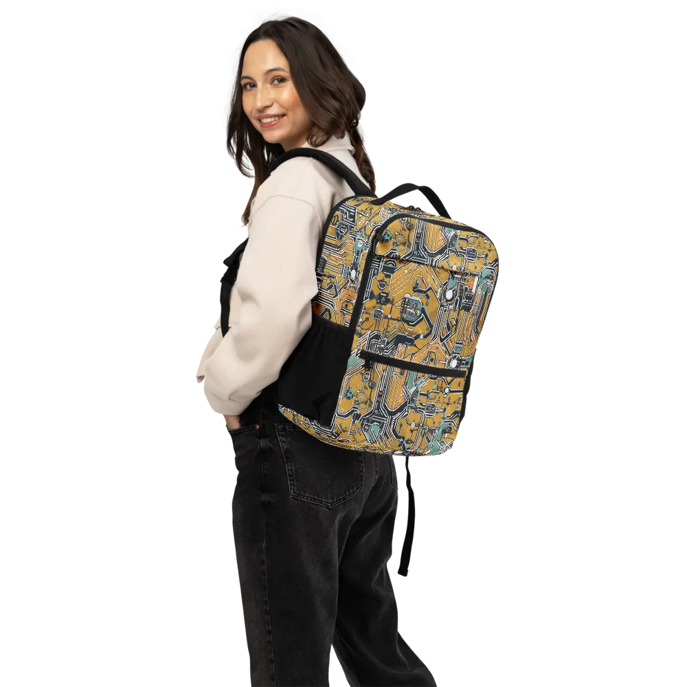 Copper Circuitry on Utility Backpack — Back