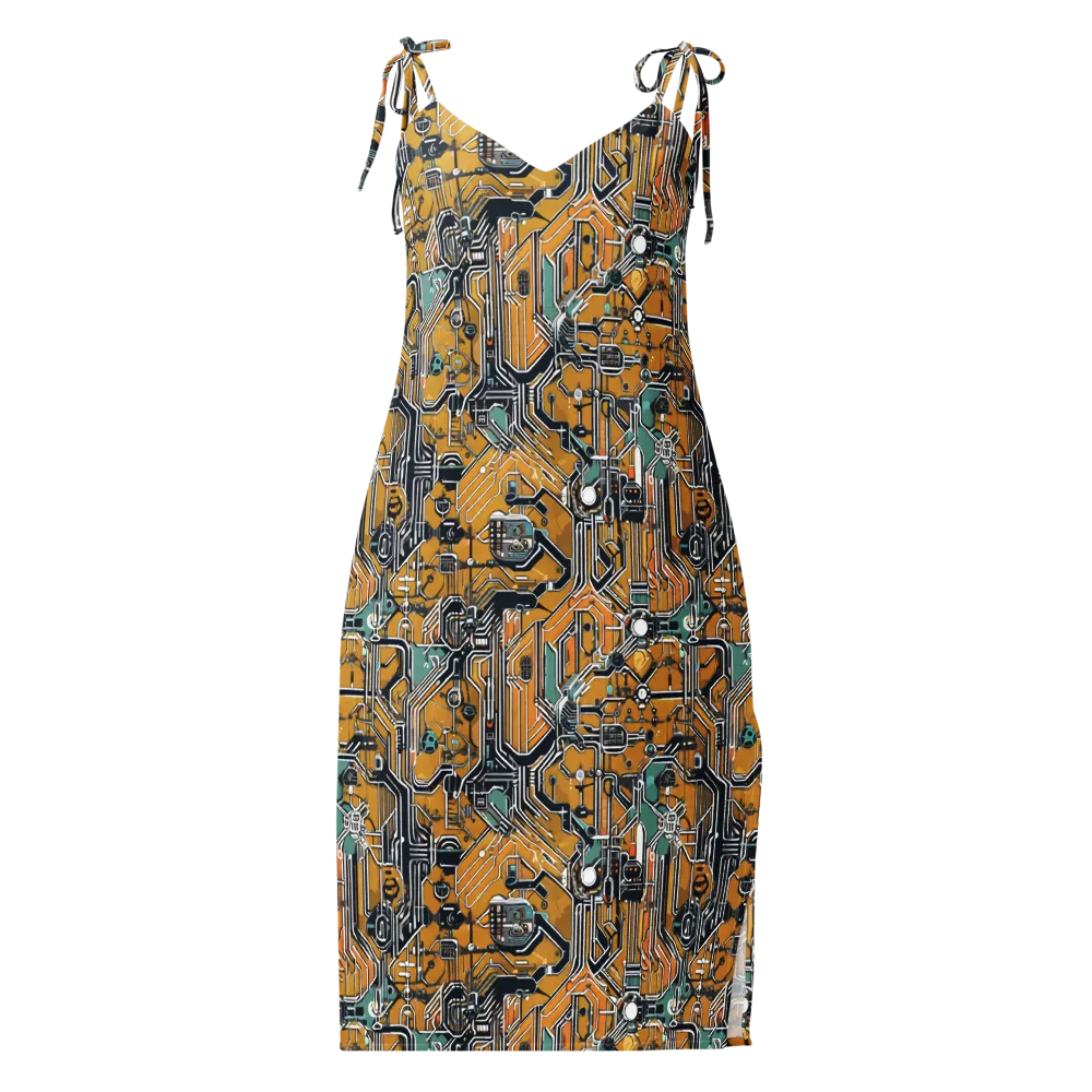 Copper Circuitry on Slip Dress — Front