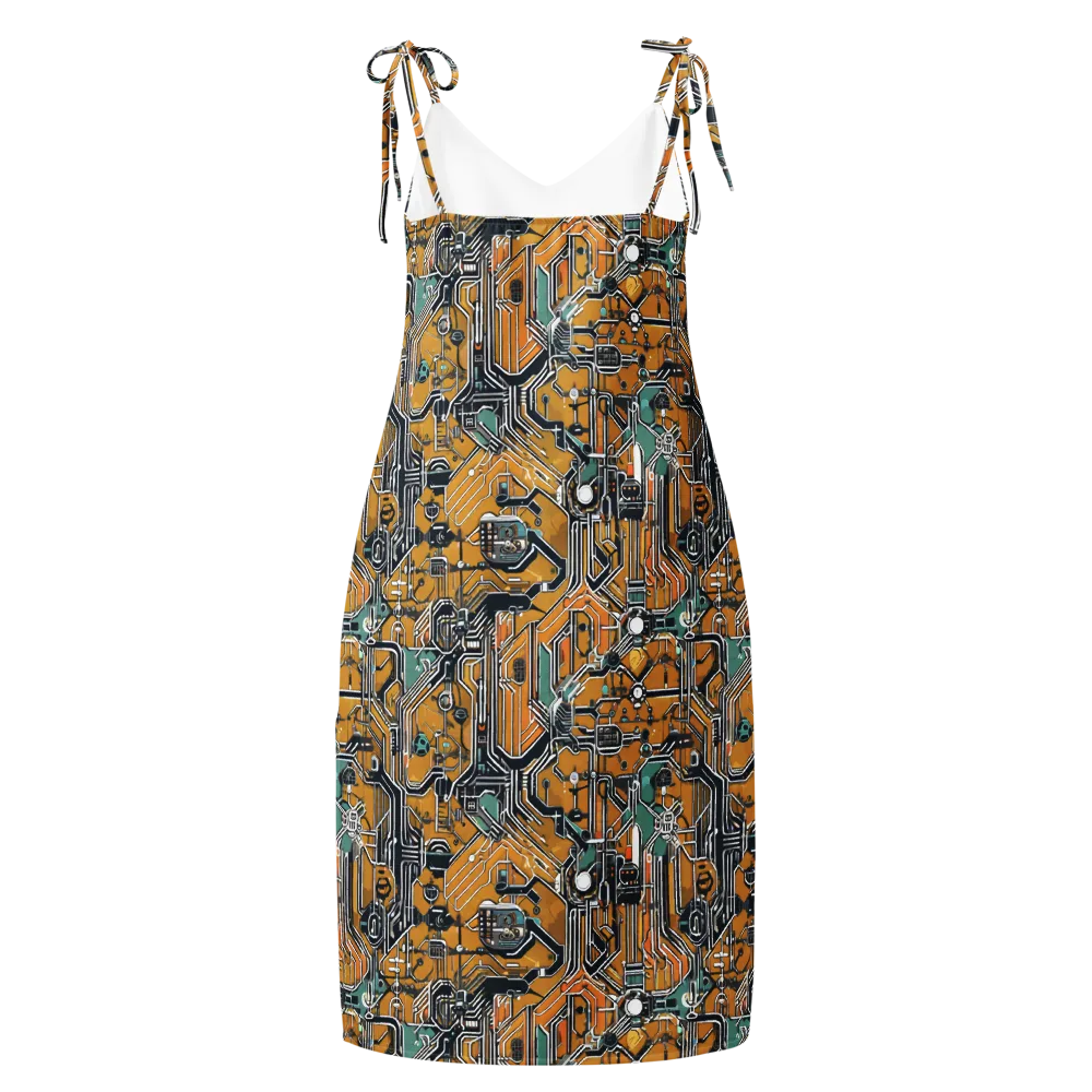 Copper Circuitry on Slip Dress — Back